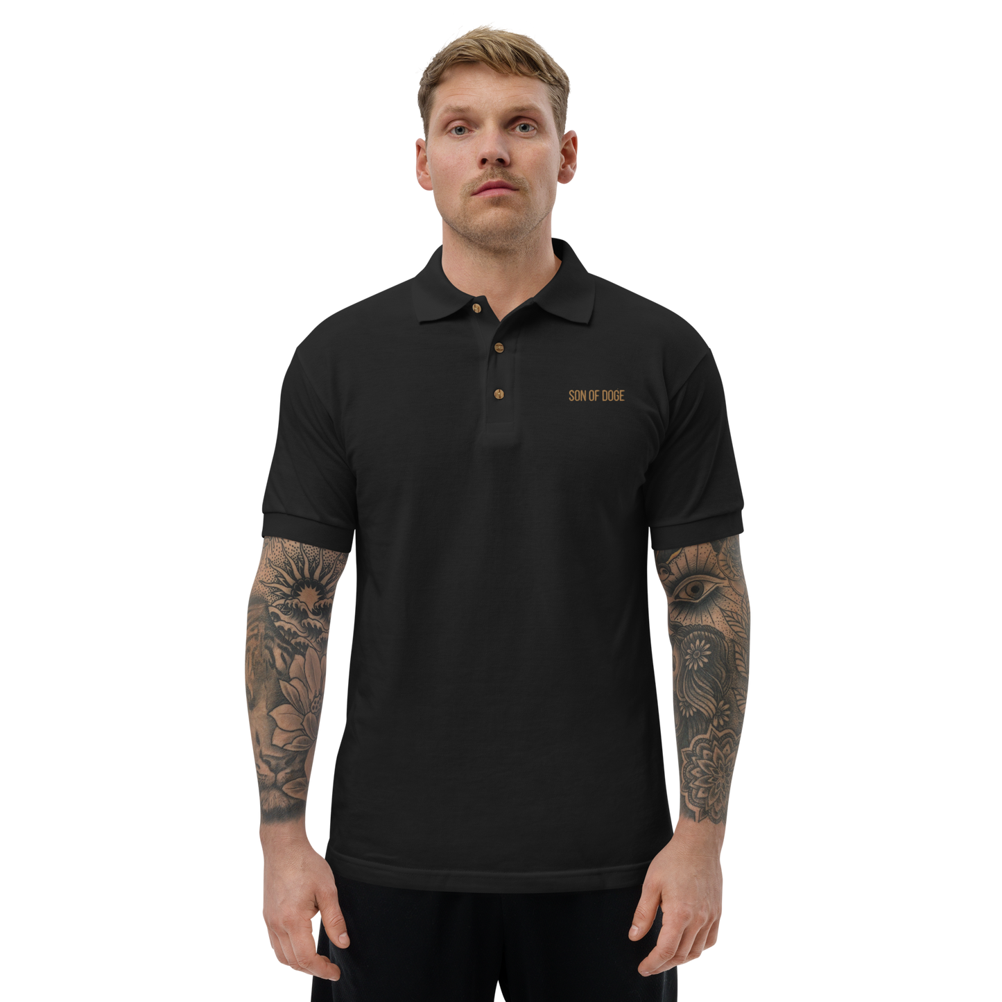 Son Of Doge Men's Embroidered Polo Shirt