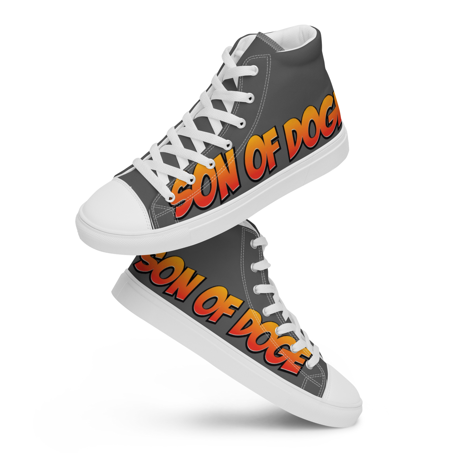 Son Of Doge - Men’s high top canvas shoes (Grey)