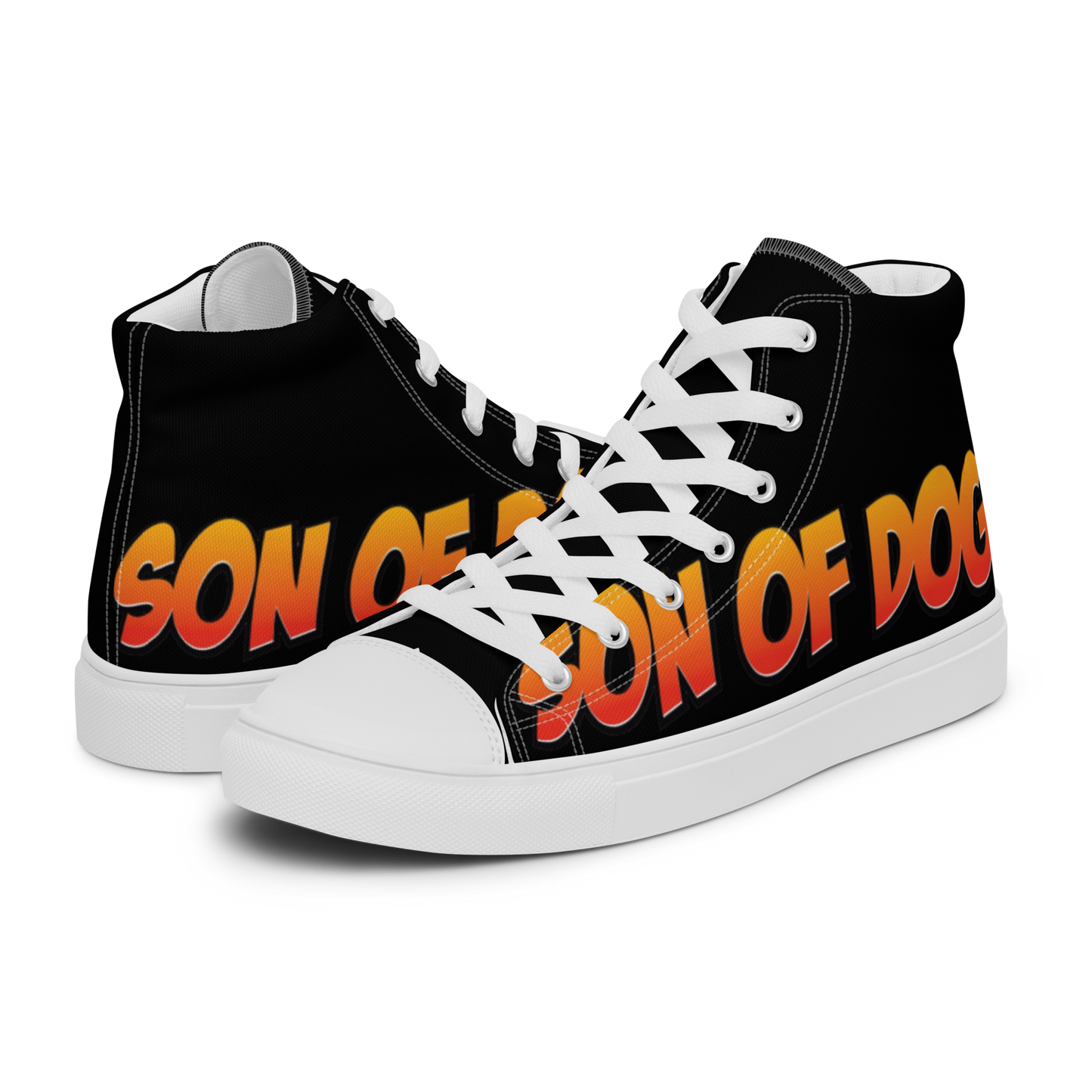 Son Of Doge - Men’s high top canvas shoes (Black)