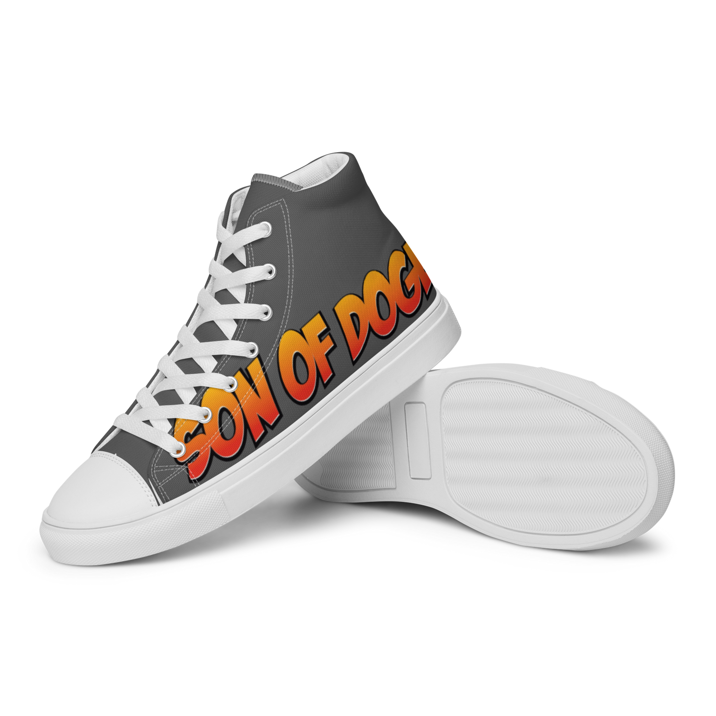 Son Of Doge - Men’s high top canvas shoes (Grey)