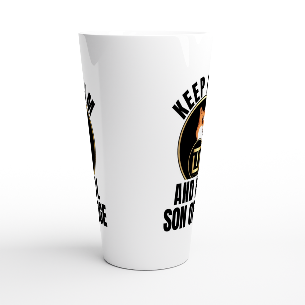 Son Of Doge 'Keep Calm And Hodl' White Latte 17oz Ceramic Mug