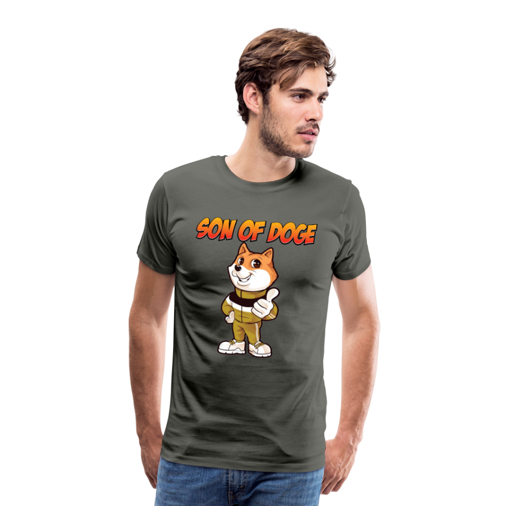 Son Of Doge Men's Premium T-Shirt (Front Logo) - asphalt gray