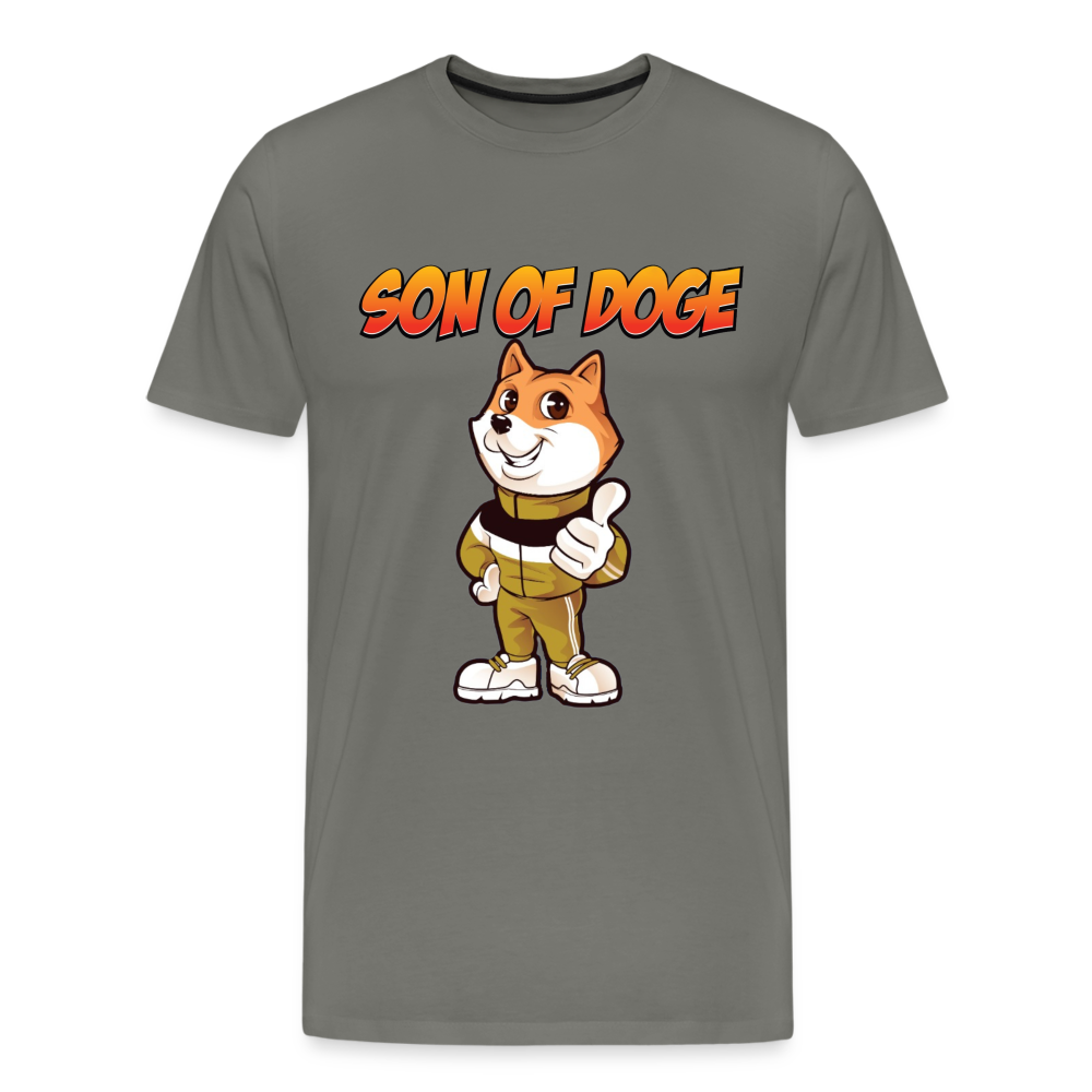 Son Of Doge Men's Premium T-Shirt (Front Logo) - asphalt gray