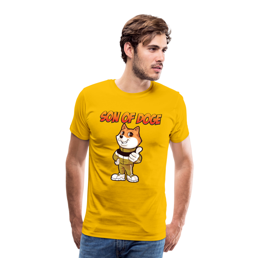Son Of Doge Men's Premium T-Shirt (Front Logo) - sun yellow