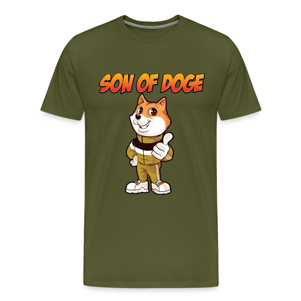 Son Of Doge Men's Premium T-Shirt (Front Logo) - olive green