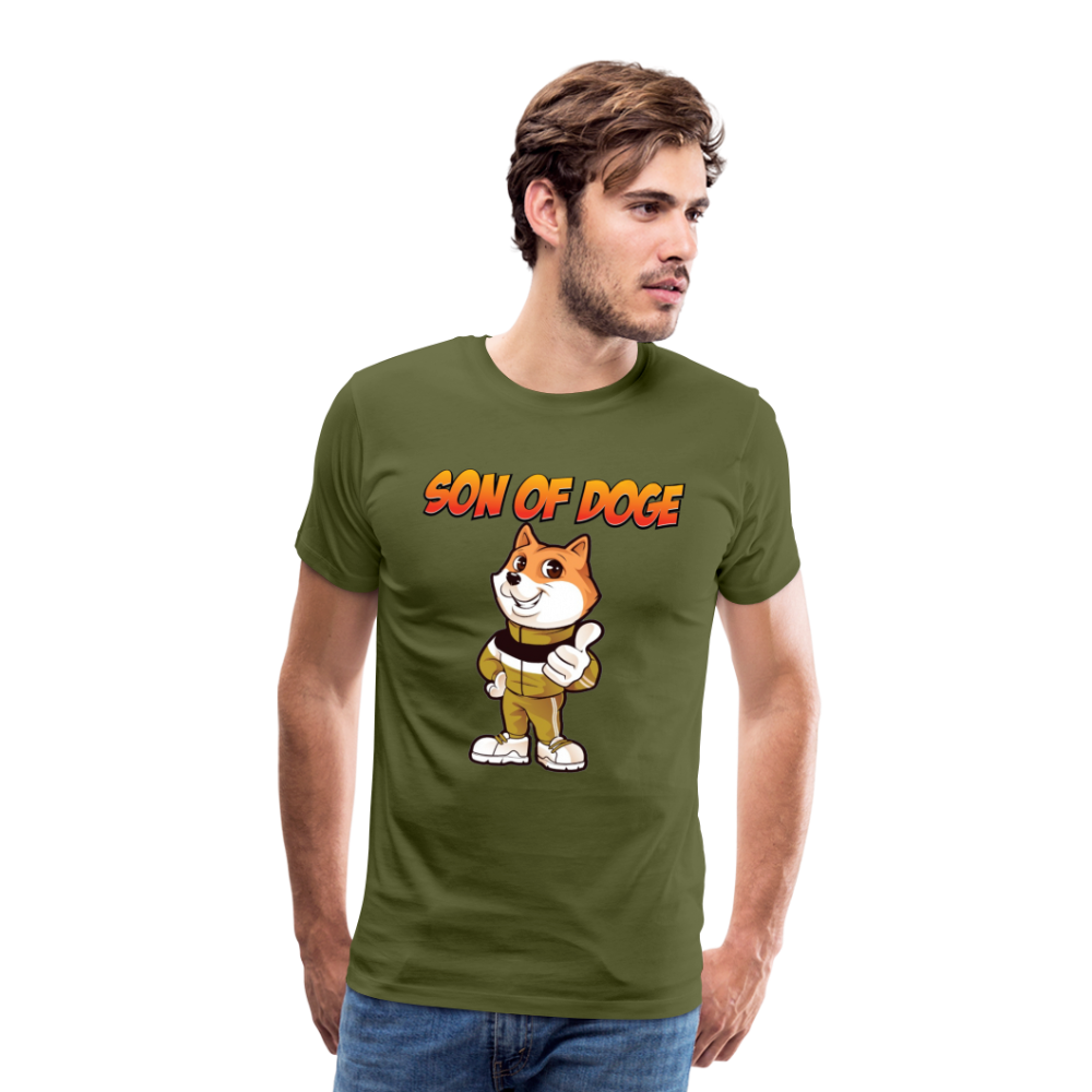 Son Of Doge Men's Premium T-Shirt (Front Logo) - olive green