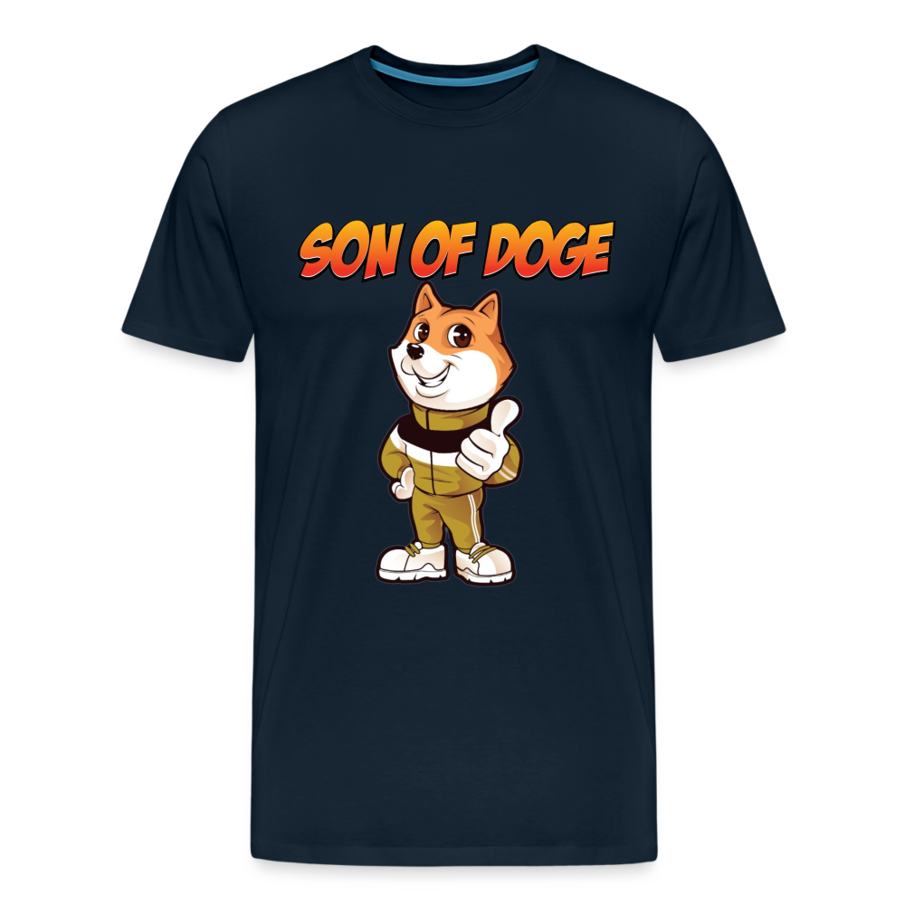 Son Of Doge Men's Premium T-Shirt (Front Logo) - deep navy