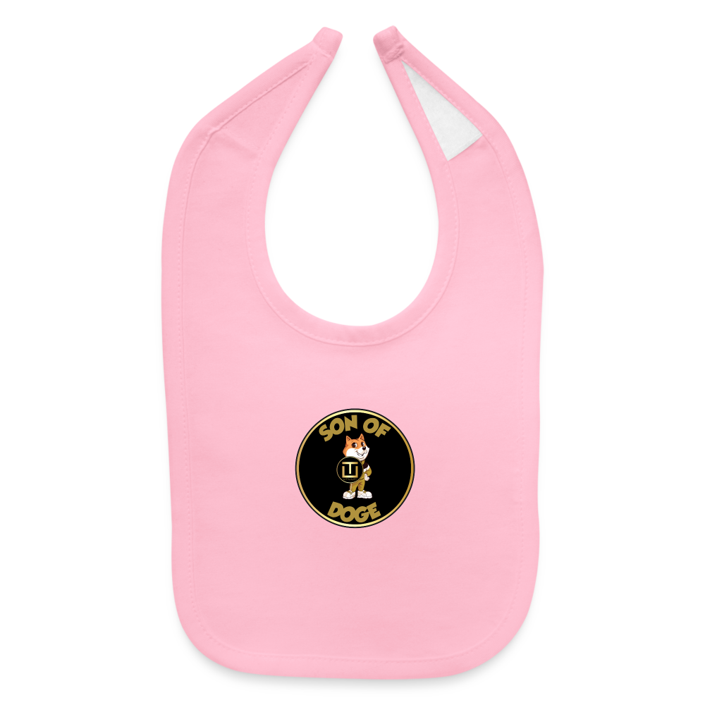 Son Of Doge Baby Bib - Design 2 - light pink