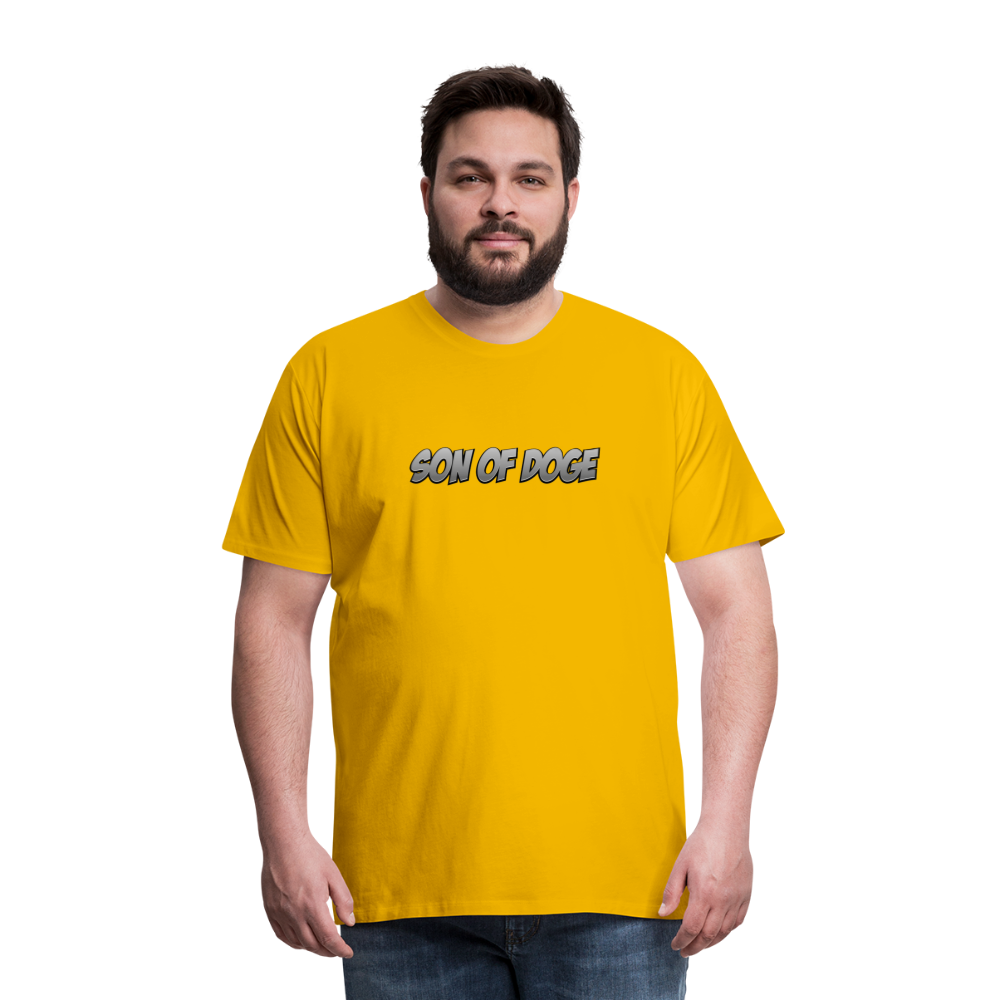 Son Of Doge Men's Premium T-Shirt (Grey) - sun yellow