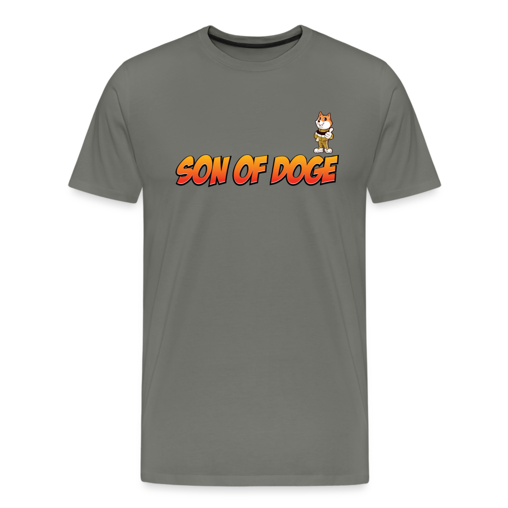 Son Of Doge Men's Premium T-Shirt (font & mascot) - asphalt gray