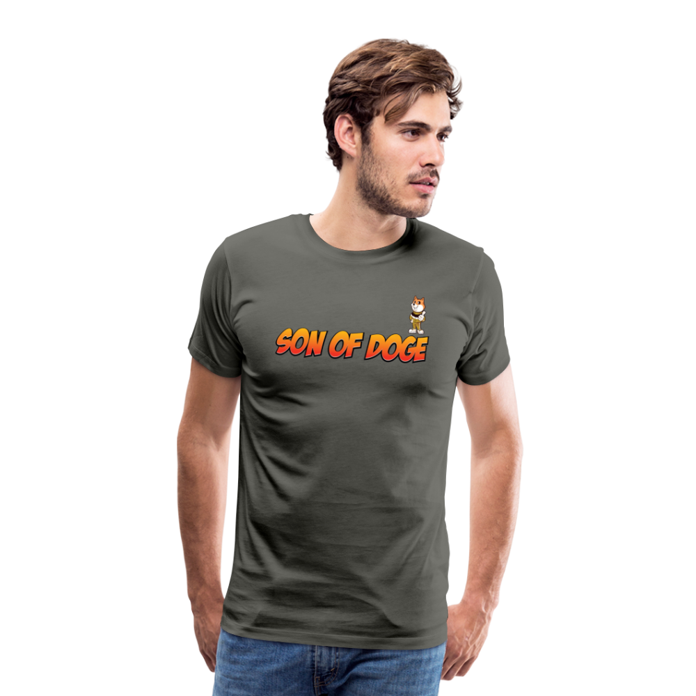 Son Of Doge Men's Premium T-Shirt (font & mascot) - asphalt gray