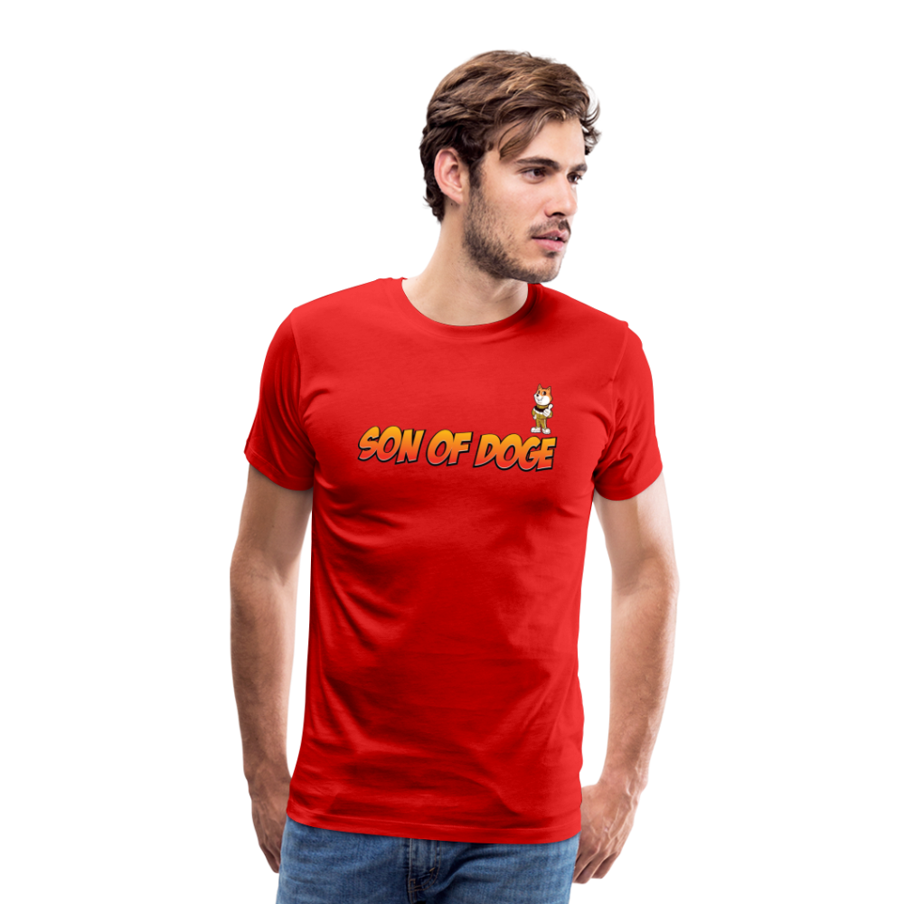 Son Of Doge Men's Premium T-Shirt (font & mascot) - red