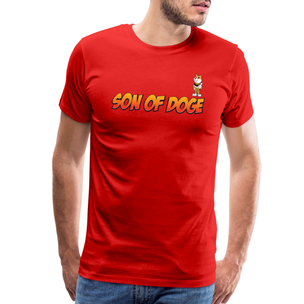 Son Of Doge Men's Premium T-Shirt (font & mascot) - red