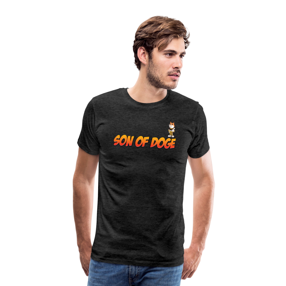 Son Of Doge Men's Premium T-Shirt (font & mascot) - charcoal grey