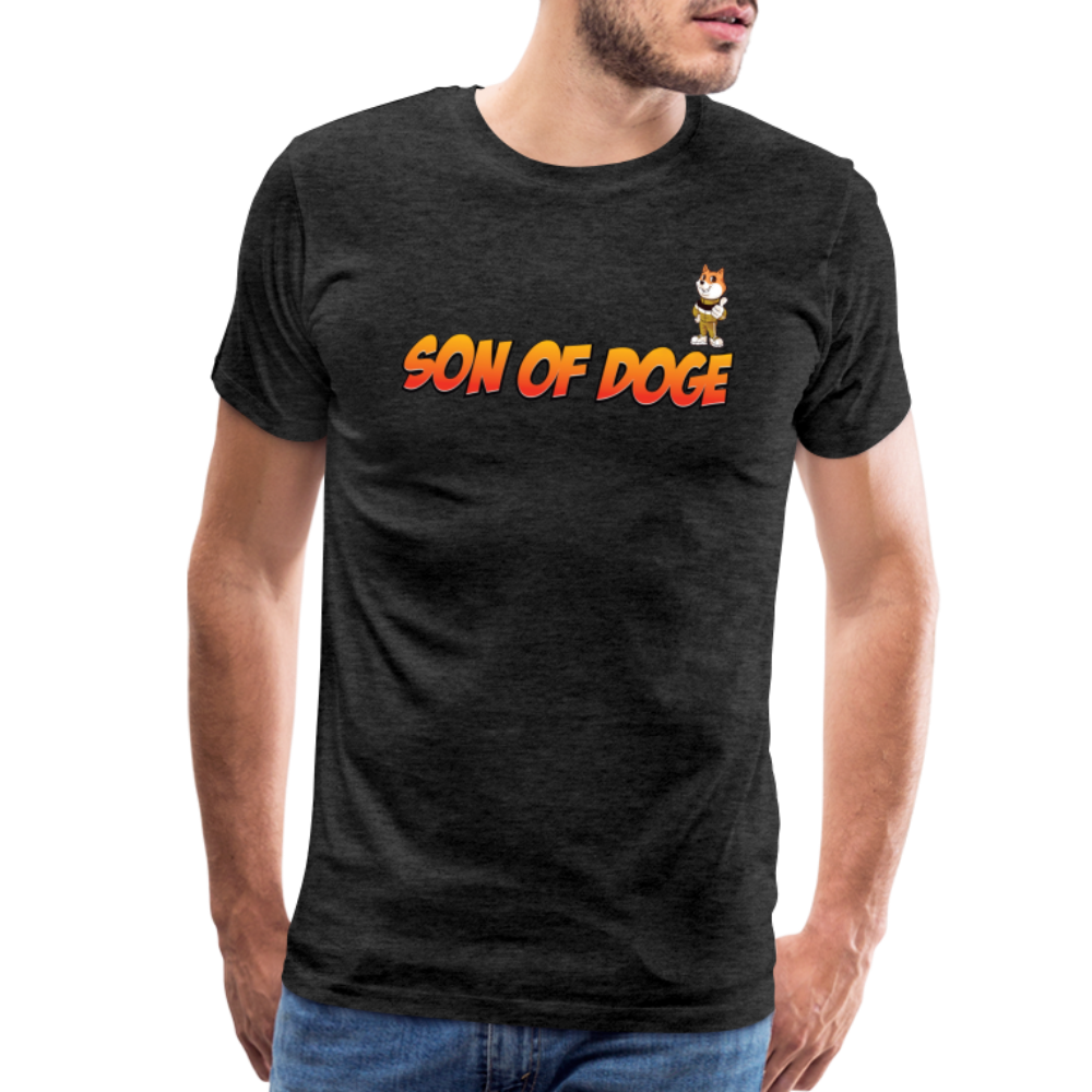 Son Of Doge Men's Premium T-Shirt (font & mascot) - charcoal grey