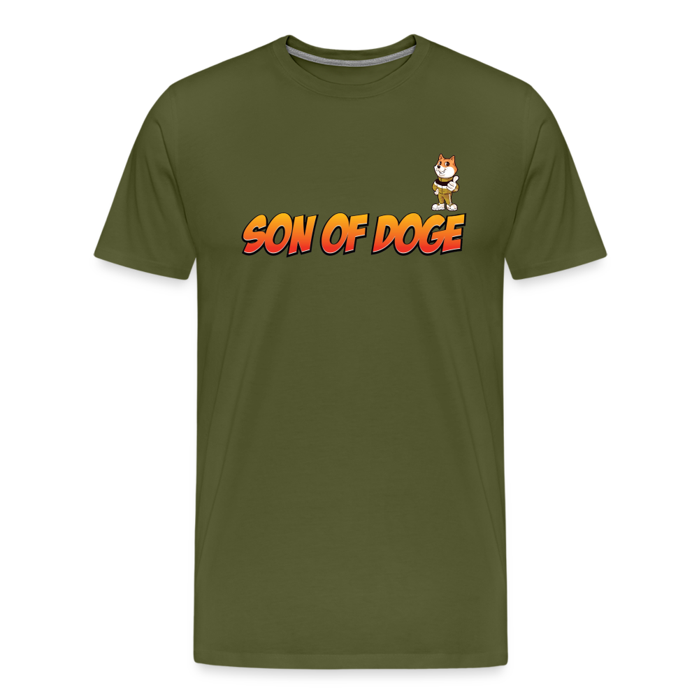 Son Of Doge Men's Premium T-Shirt (font & mascot) - olive green