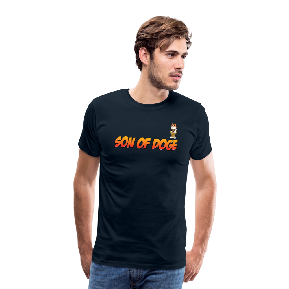 Son Of Doge Men's Premium T-Shirt (font & mascot) - deep navy