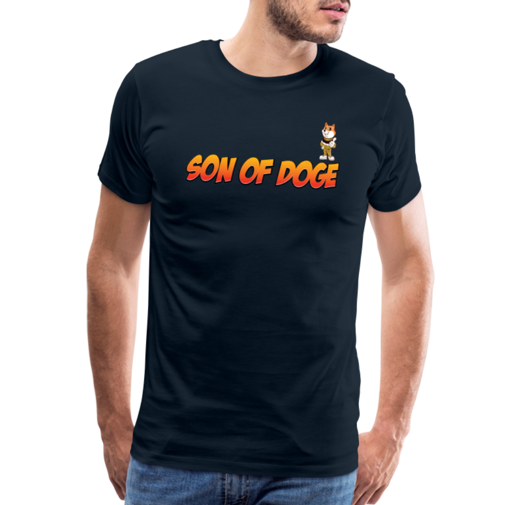 Son Of Doge Men's Premium T-Shirt (font & mascot) - deep navy