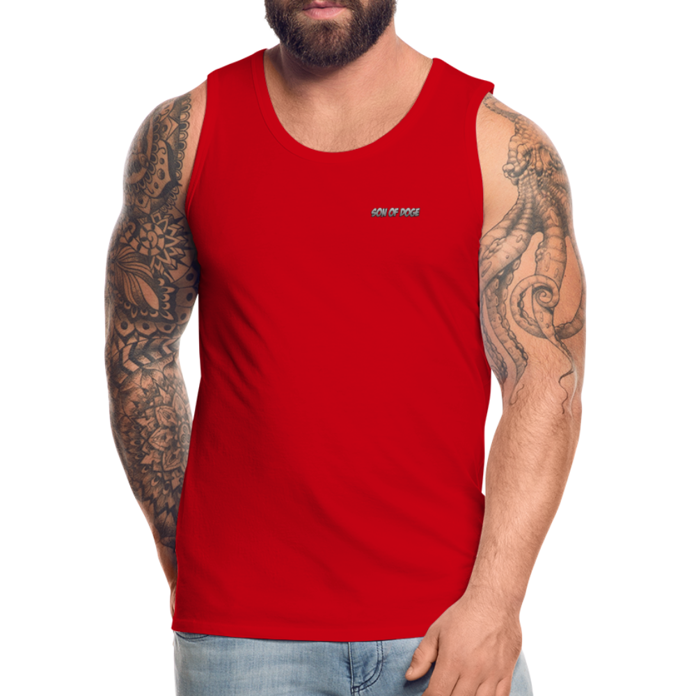Son Of Doge Men’s Premium Tank (Grey small) - red