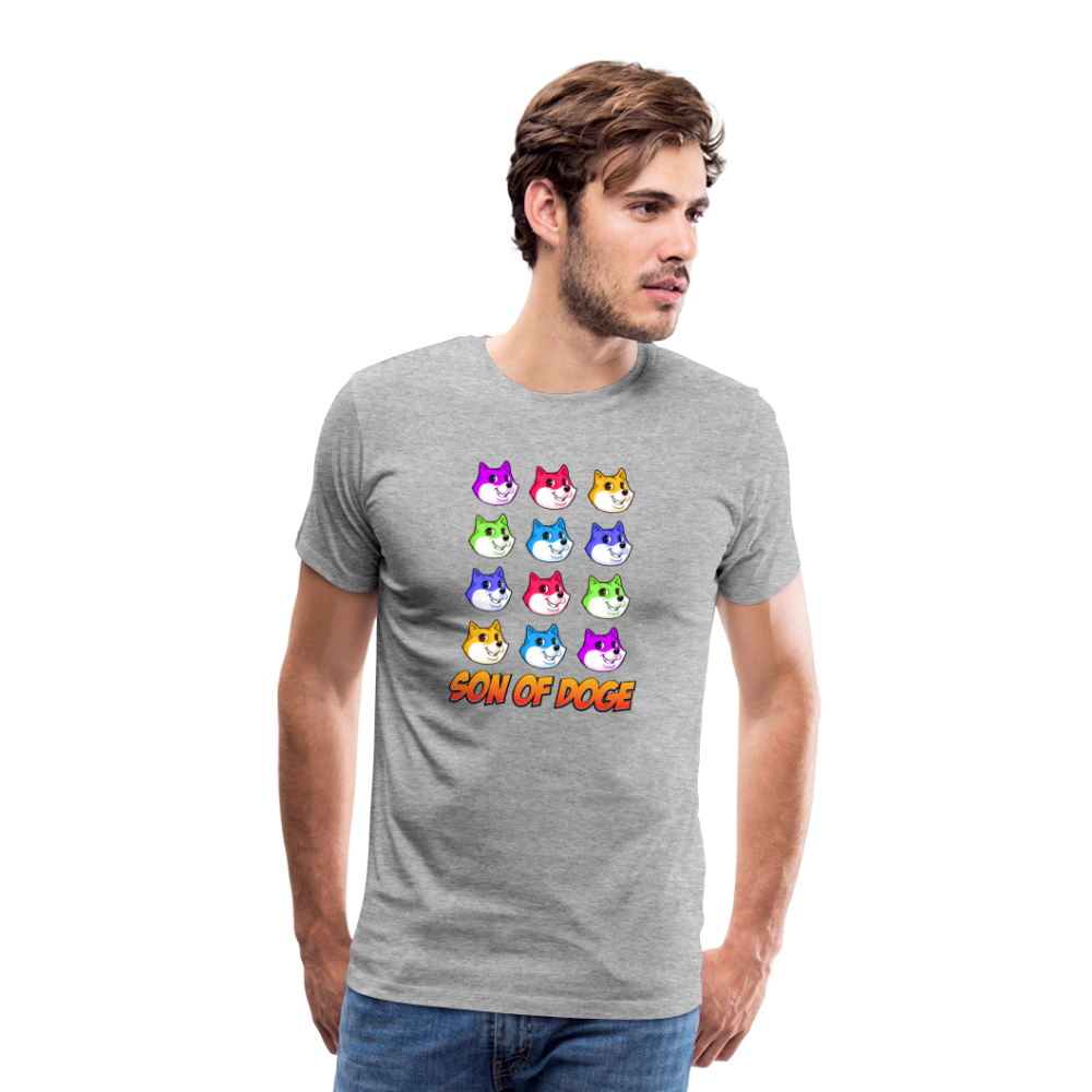 Son Of Doge Men's Premium T-Shirt (Multi Colored) - heather gray