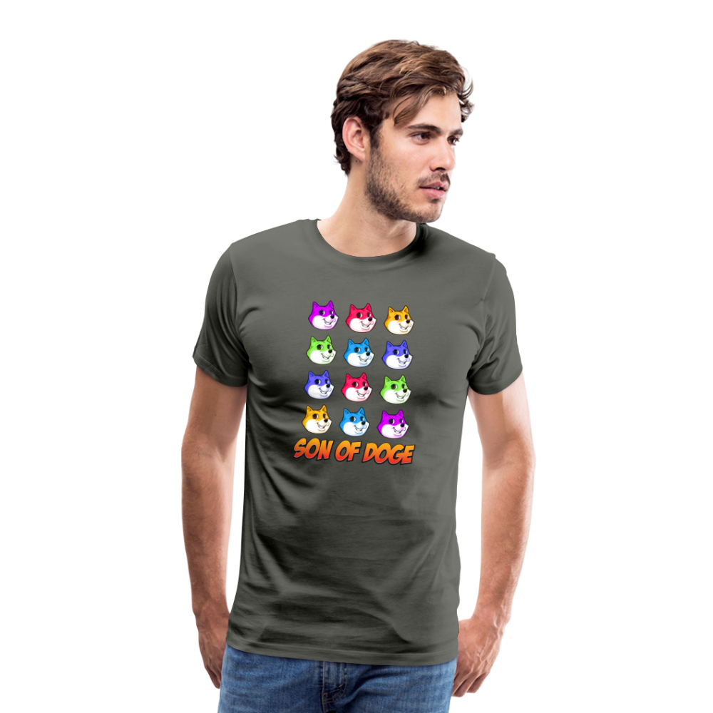 Son Of Doge Men's Premium T-Shirt (Multi Colored) - asphalt gray