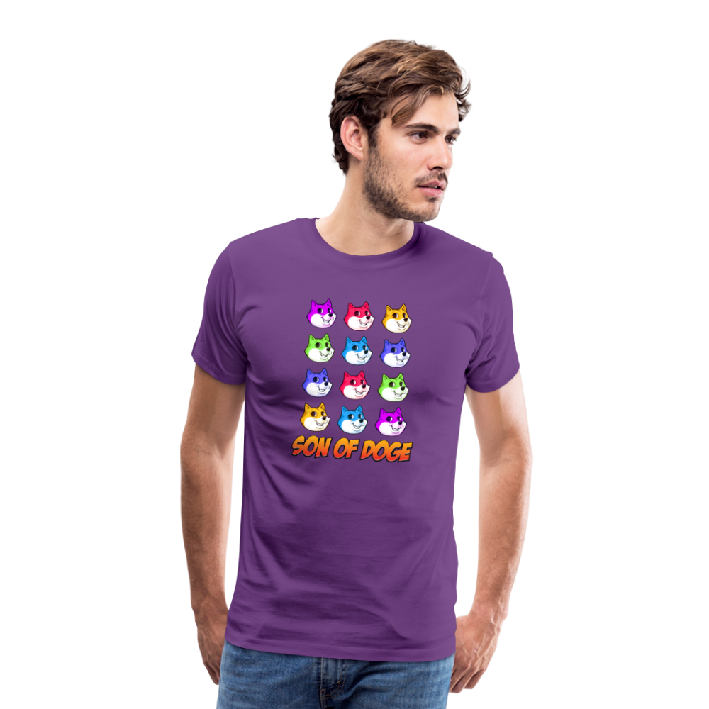 Son Of Doge Men's Premium T-Shirt (Multi Colored) - purple