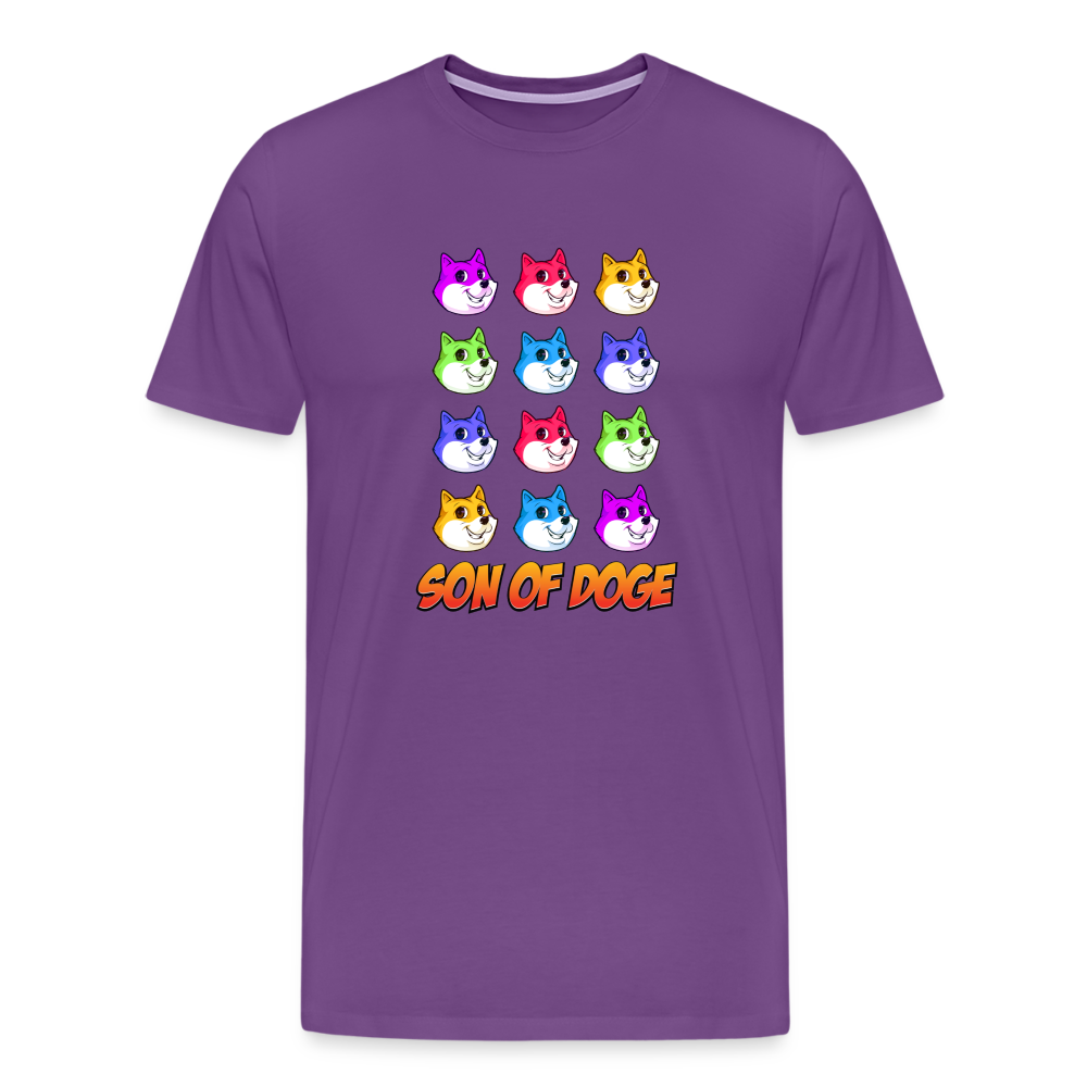 Son Of Doge Men's Premium T-Shirt (Multi Colored) - purple
