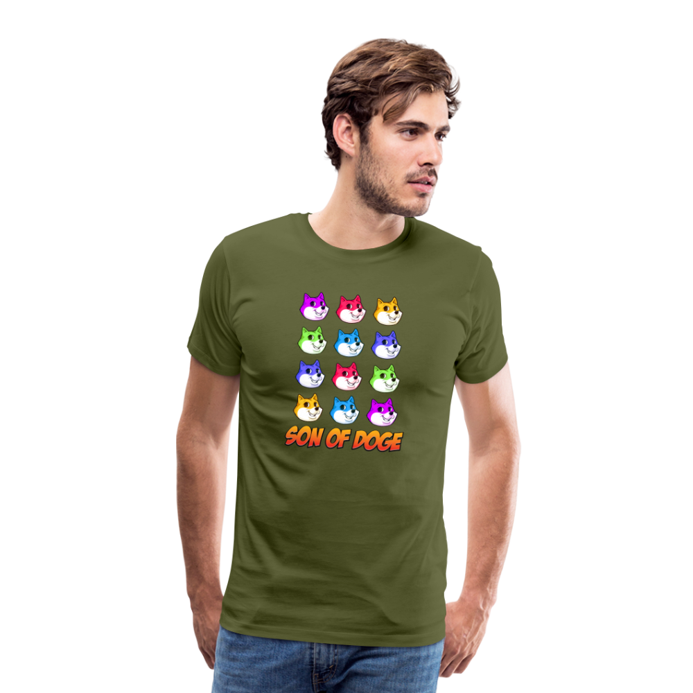 Son Of Doge Men's Premium T-Shirt (Multi Colored) - olive green