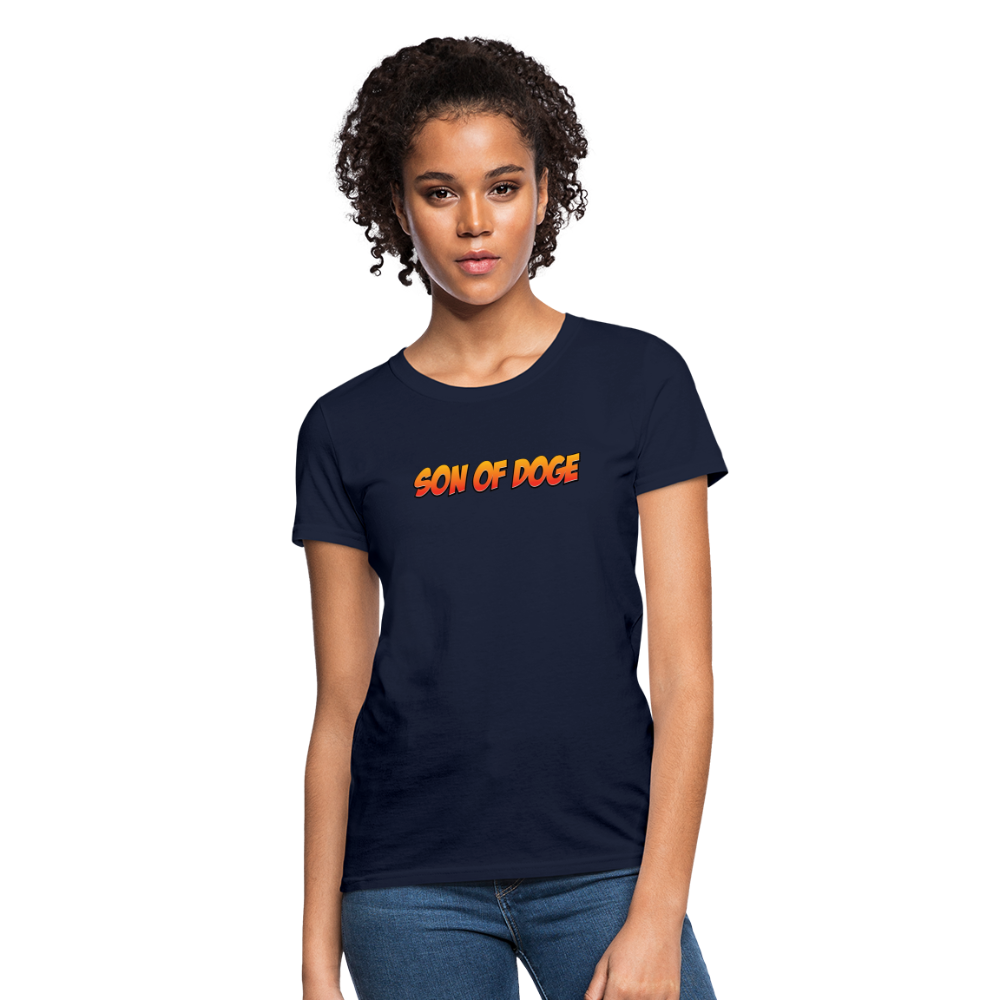 Women's T-Shirt - Color Print - navy