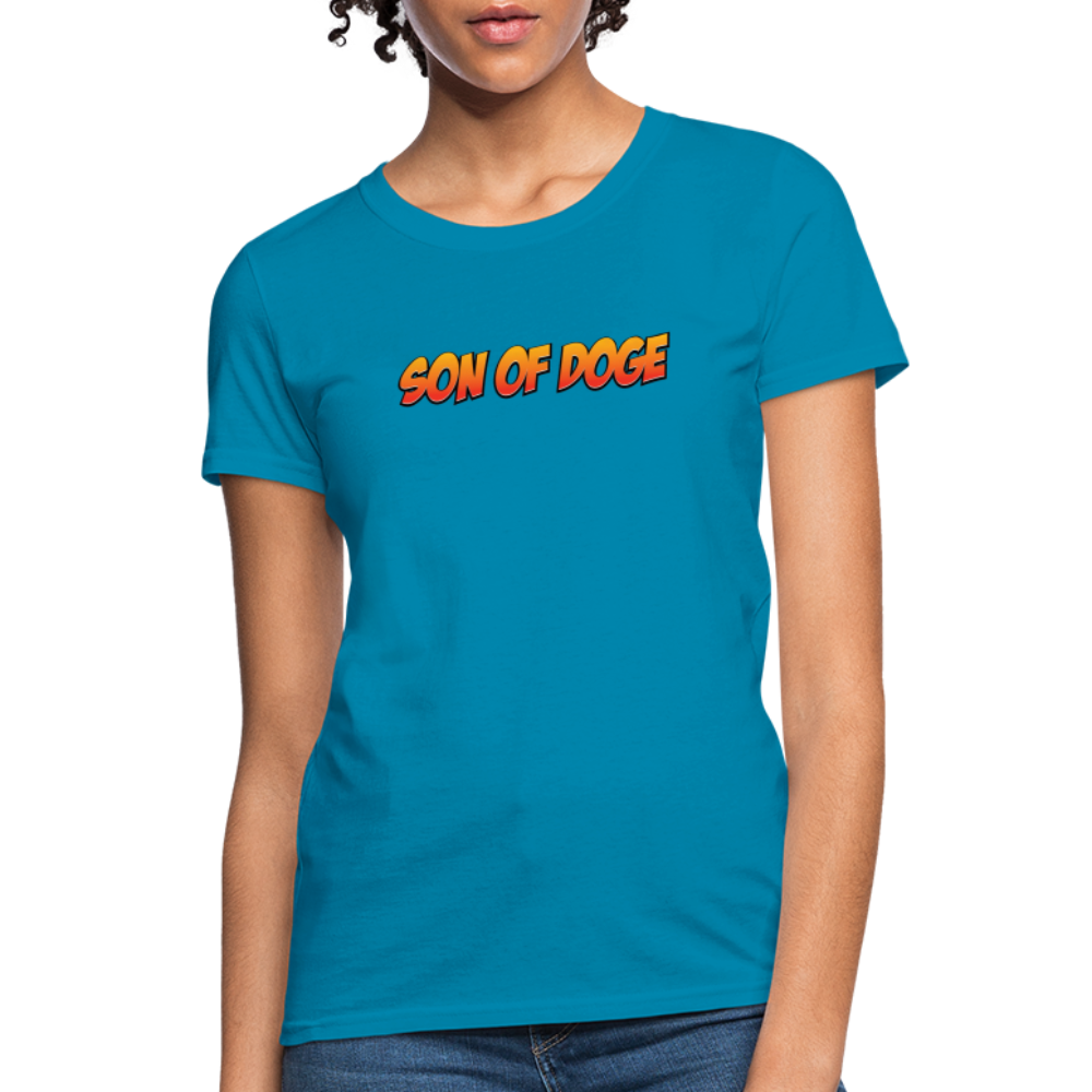 Women's T-Shirt - Color Print - turquoise