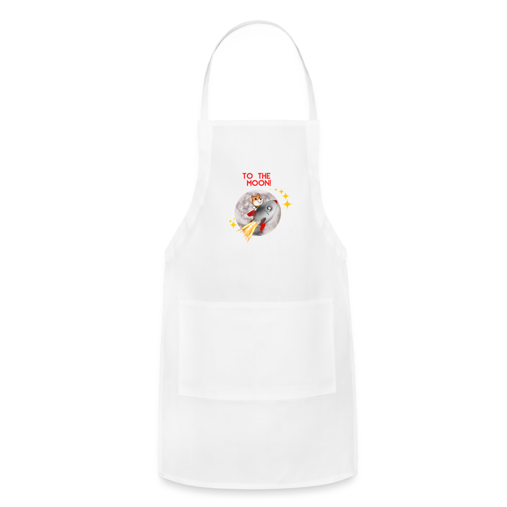 Son Of Doge Adjustable Apron (To The Moon) - white