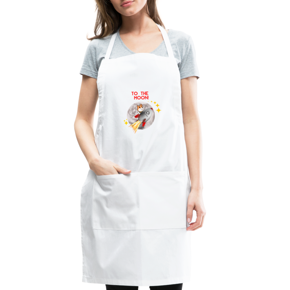 Son Of Doge Adjustable Apron (To The Moon) - white