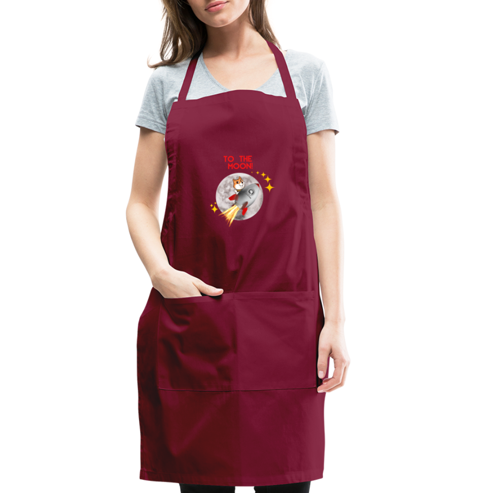 Son Of Doge Adjustable Apron (To The Moon) - burgundy