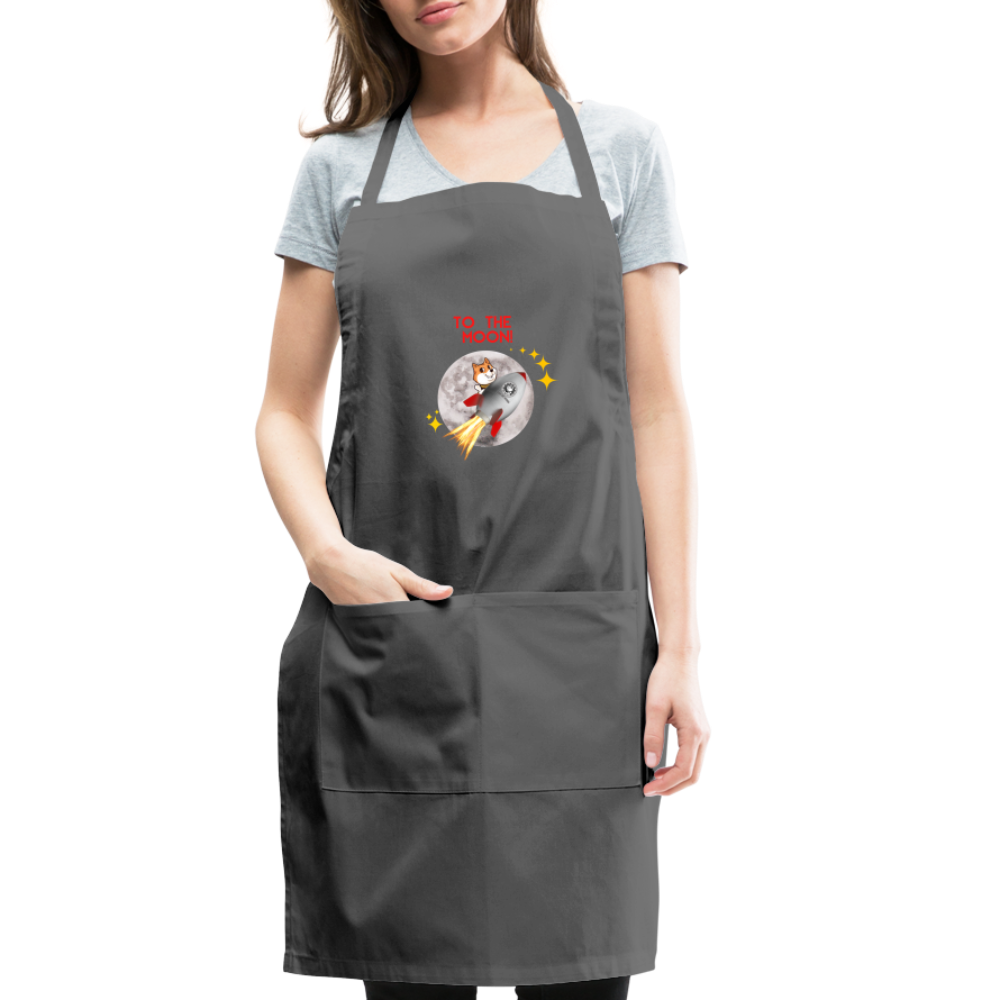 Son Of Doge Adjustable Apron (To The Moon) - charcoal