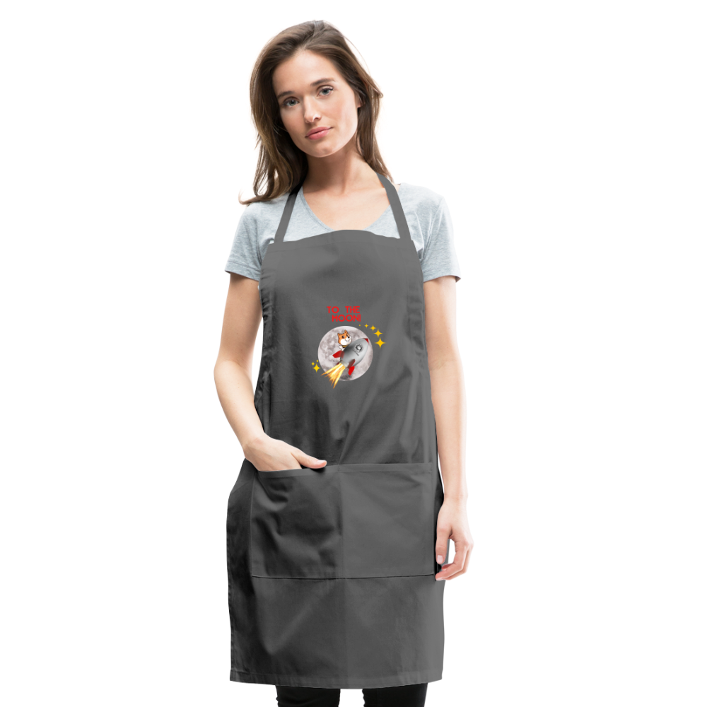 Son Of Doge Adjustable Apron (To The Moon) - charcoal
