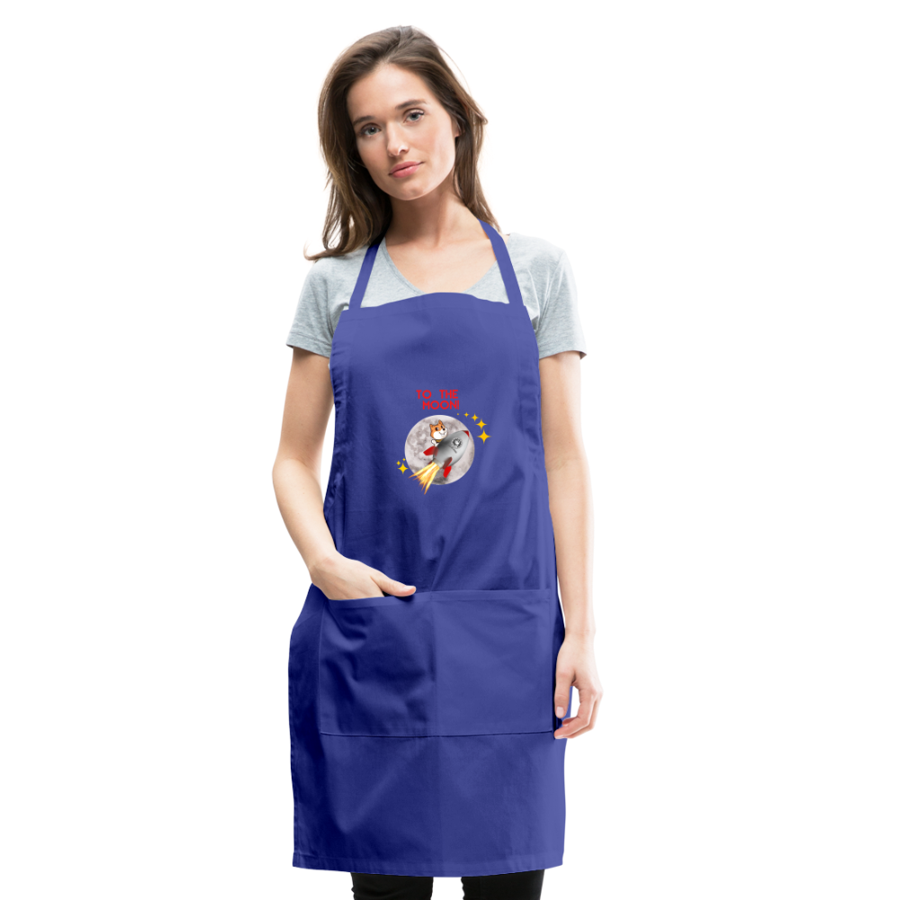 Son Of Doge Adjustable Apron (To The Moon) - royal blue