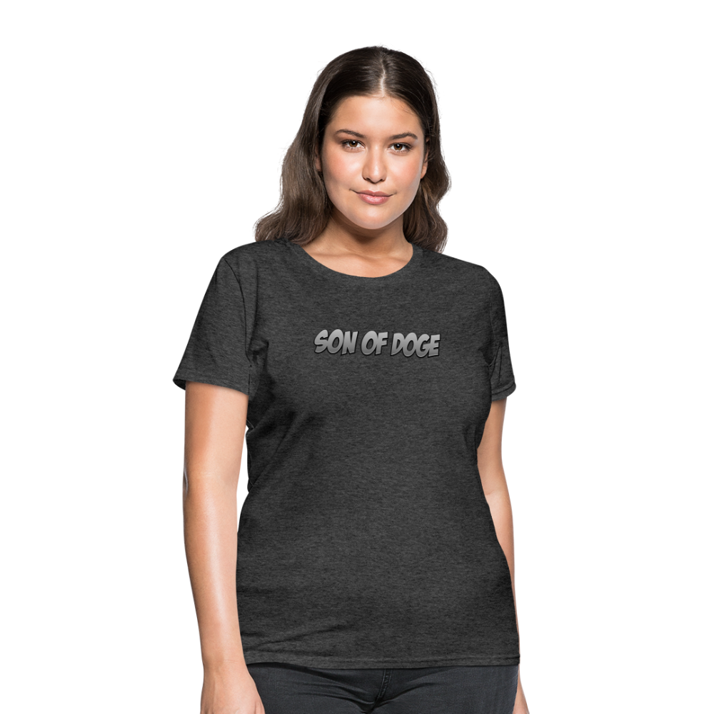 Women's T-Shirt (Grey Print) - heather black