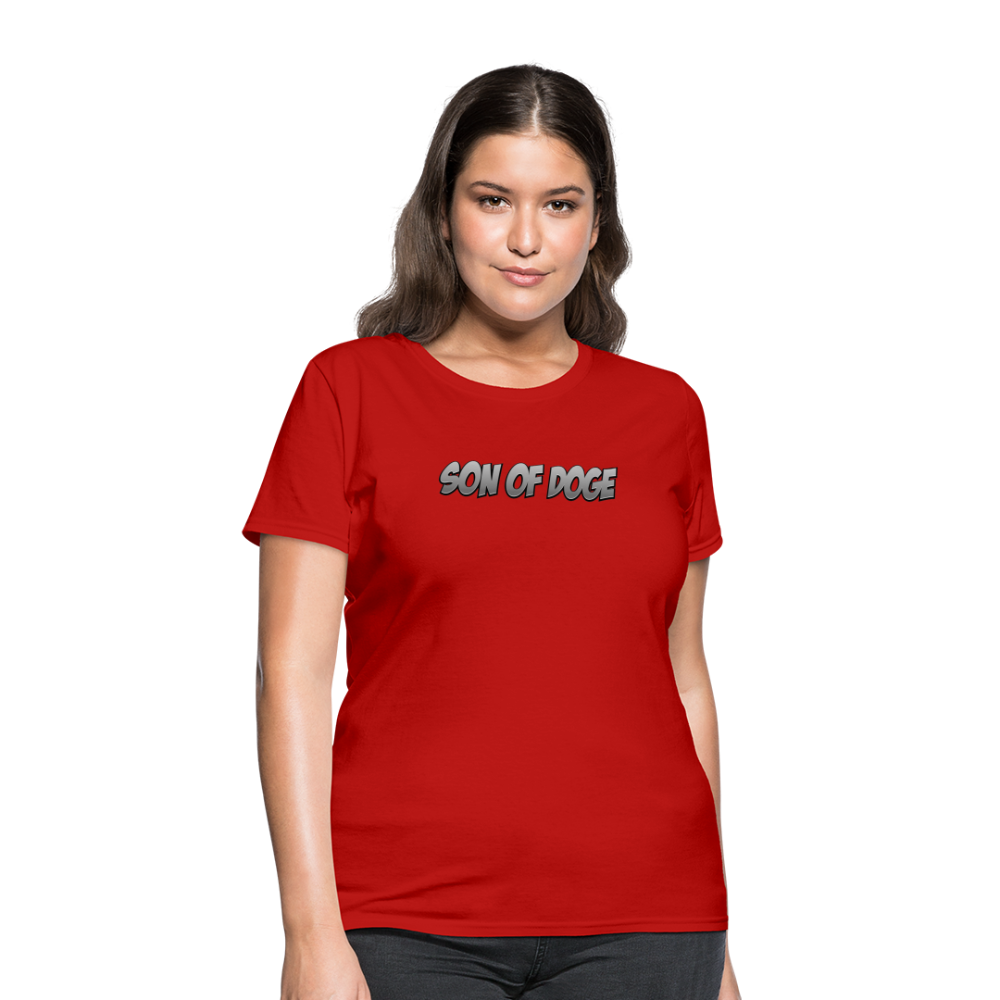 Women's T-Shirt (Grey Print) - red