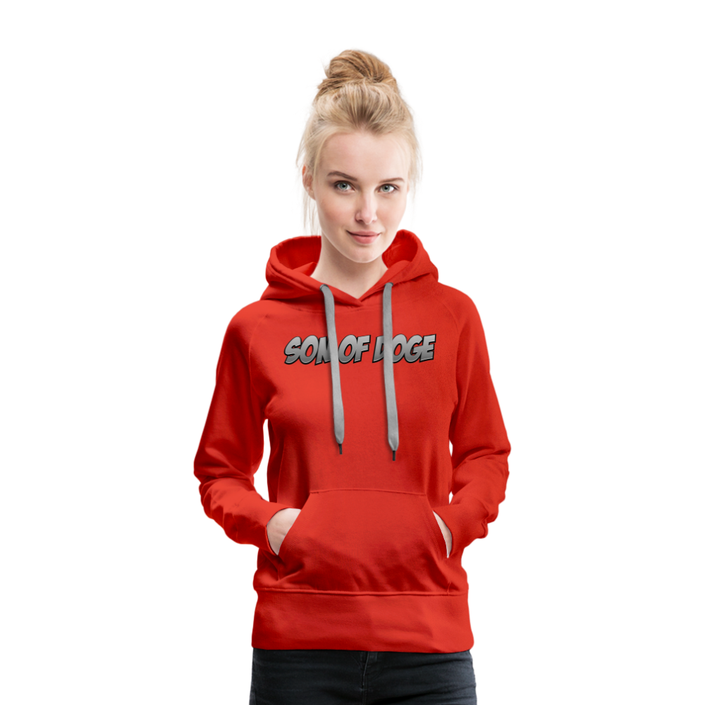Son Of Doge Women’s Premium Hoodie (Grey Font) - red