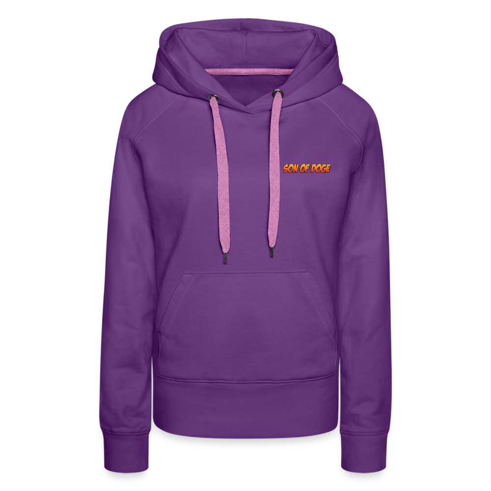 Son Of Doge Women’s Premium Hoodie (Color Font) - purple