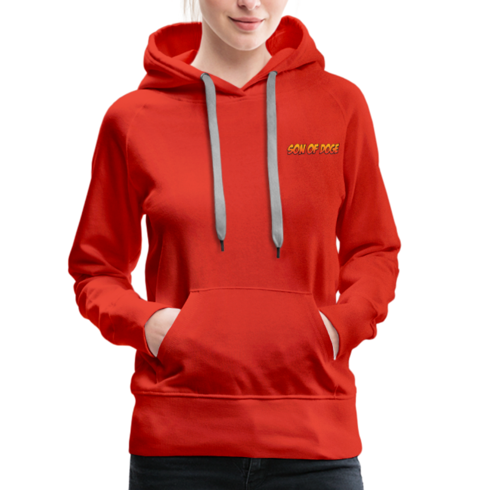 Son Of Doge Women’s Premium Hoodie (Color Font) - red