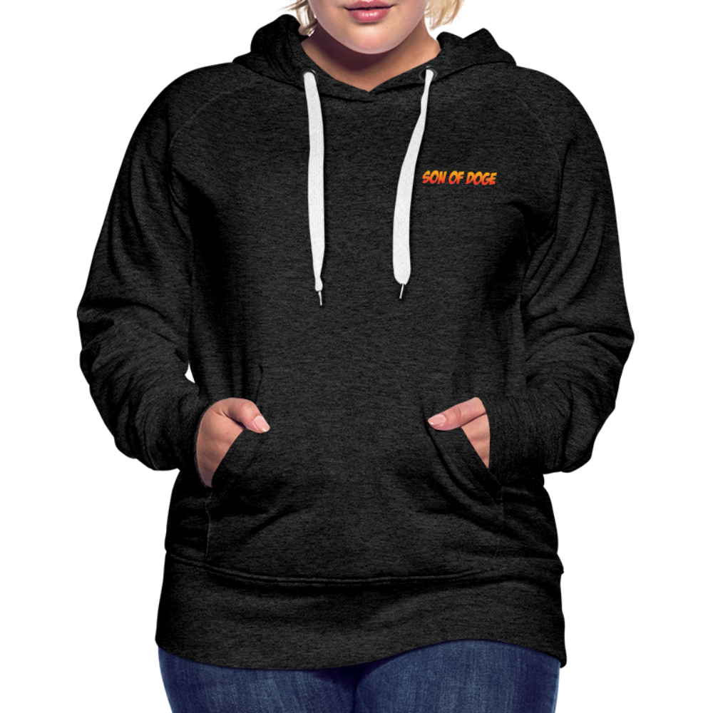 Son Of Doge Women’s Premium Hoodie (Color Font) - charcoal grey