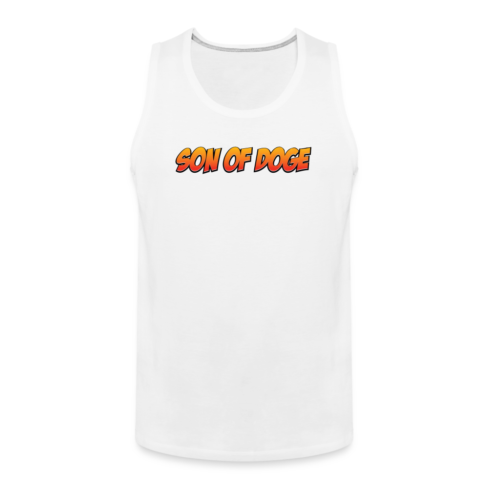 Son Of Doge Men’s Premium Tank / Vest Top (Front & Back Print) - white