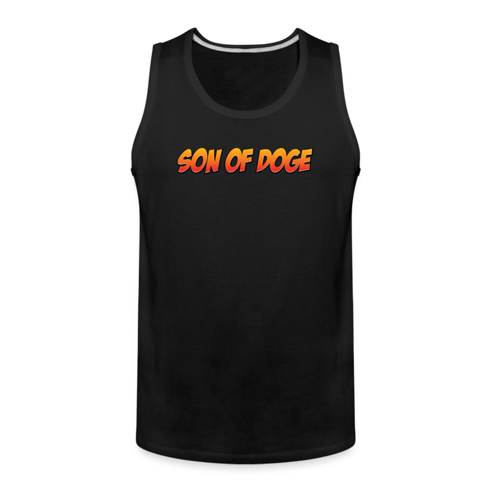 Son Of Doge Men’s Premium Tank / Vest Top (Front & Back Print) - black