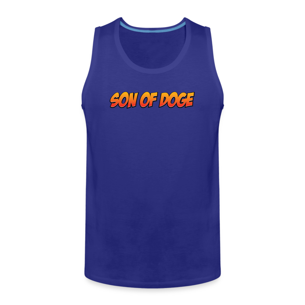 Son Of Doge Men’s Premium Tank / Vest Top (Front & Back Print) - royal blue