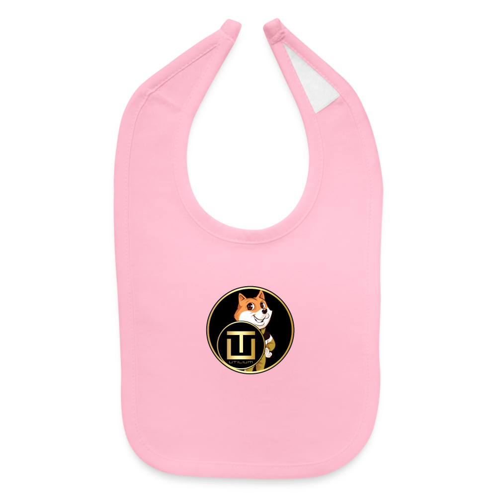 Son Of Doge Baby Bib - (mascot with shield) - light pink