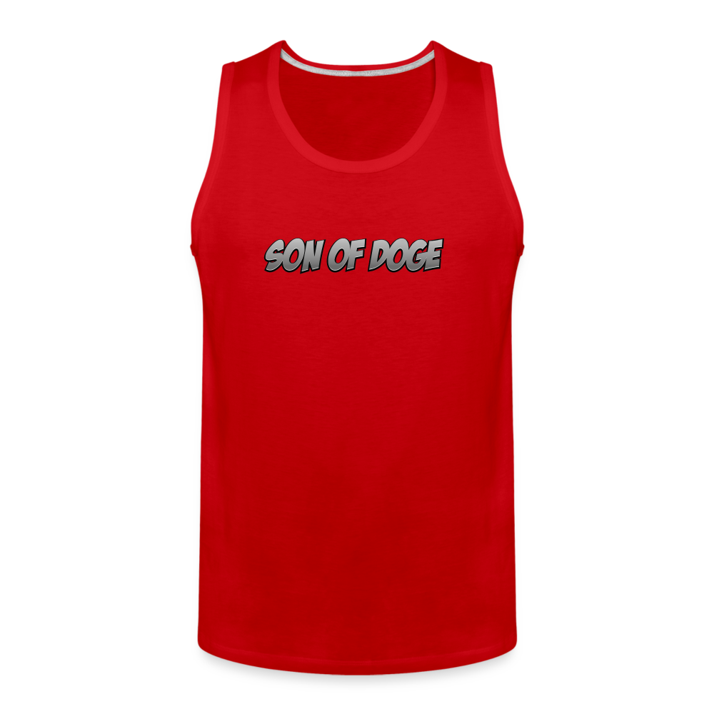 Son Of Doge Men’s Premium Tank (Grey front) - red