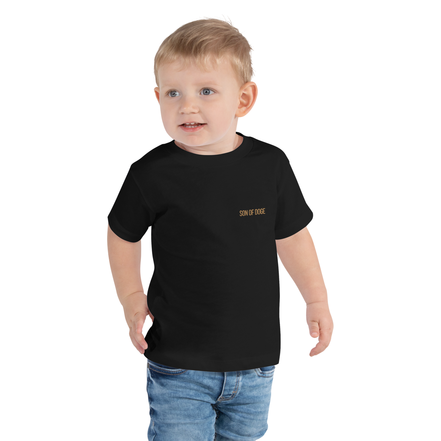 Son Of Doge Toddler Short Sleeve Tee (gold embroidery)