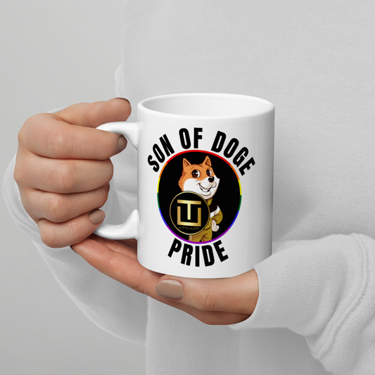 Son Of Doge 'Pride' White glossy mug