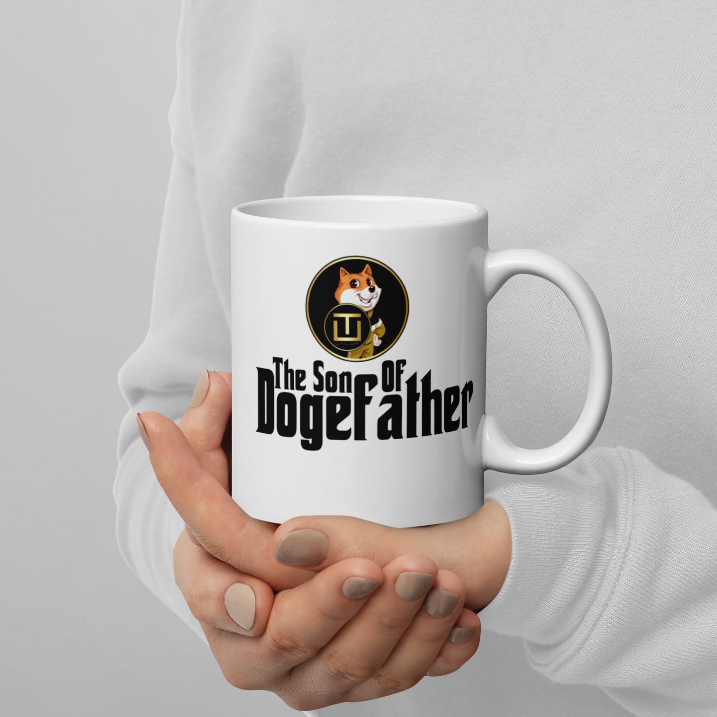 'Son Of DogeFather' White glossy mug